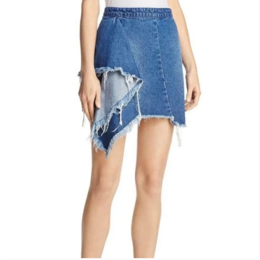 Blank NYC Asymmetrical Denim Skirt 27